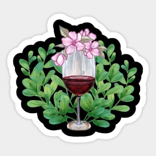 Drinking Wine Feeling Fine Sticker